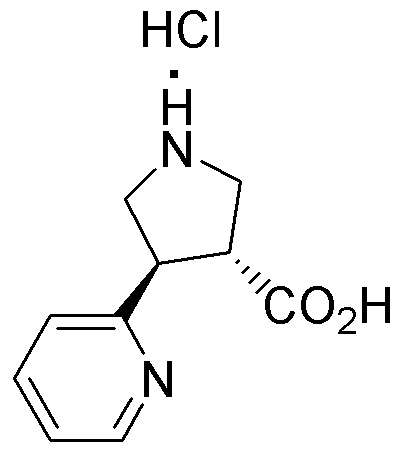 Acide (+/-)-trans-4-(2-pyridinyl)pyrrolidine-3-carboxylique dichlorhydrate