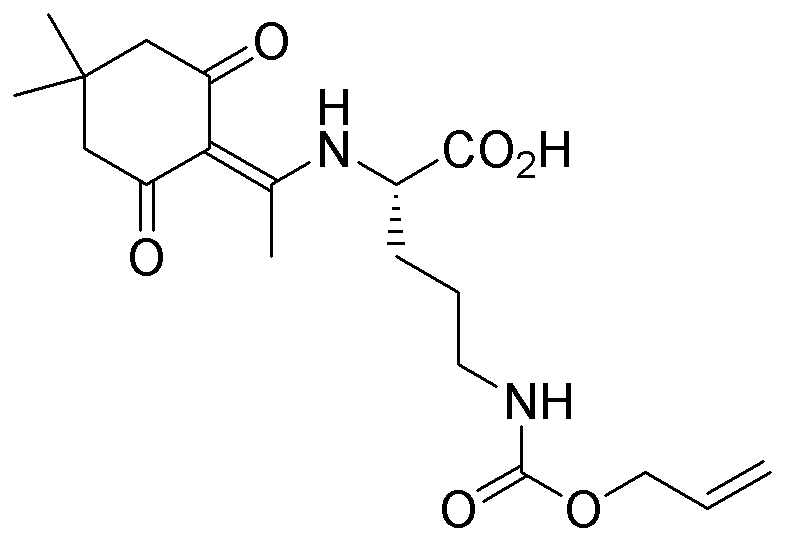 Nα-1-(4,4-dimethyl-2,6-dioxocyclohex-1-ylidene)ethyl-Nε-allyloxycarbonyl-L-ornitine