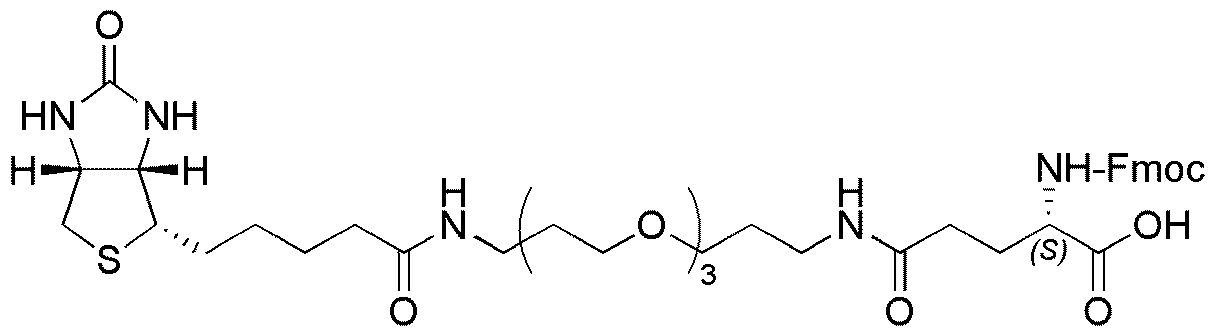 Na-Fmoc-Nd-(N-biotinil-3-(2-(2-(3-aminopropiloxi)-etoxi)-etoxipropil)-L-glutamina