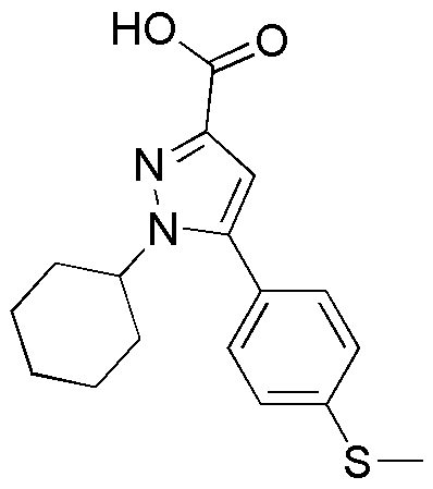 Ácido 1-ciclohexil-5-(4-metilsulfanil-fenil)-1H-pirazol-3-carboxílico