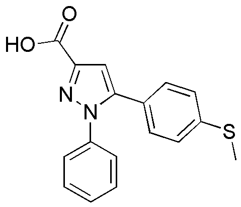 5-(4-Methylsulfanyl-phenyl)-1-phenyl-1H-pyrazole-3-carboxylic acid