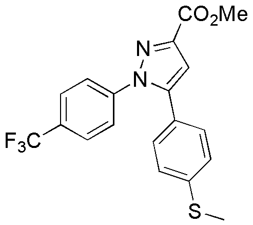 5-(4-metilsulfanilfenil)-1-(4-trifluorometil-fenil)-1H-pirazol-3-carboxilato de metilo