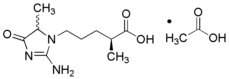 (2S-2-Amino-5-(2-amino-5-methyl-4-oxo-4,5-dihydro-imidazol-1-yl)pentanoic acid. acetate (mixture of two diastereoisomers)