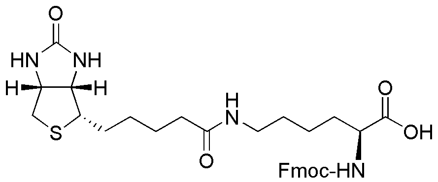 α-Fmoc-L-Lys((+)-Biotinil-ε-aminocaproil)-OH