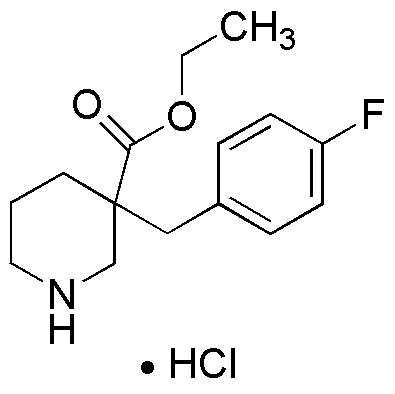 Clorhidrato de 3-(4-fluorobencil)piperidina-3-etilcarboxilato