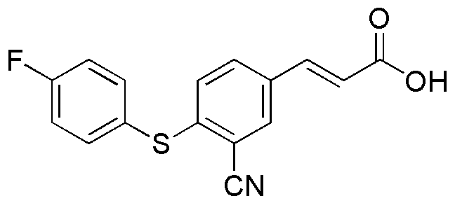 Acide (E)-3-(3-cyano-4-(4-fluorophénylthio)phényl)acrylique