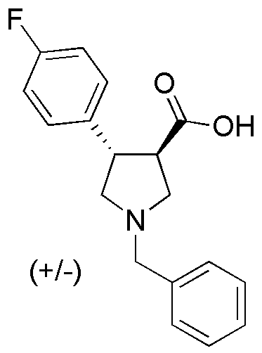 Ácido trans (+/-) 1-bencil-4-(4-fluorofenil)pirrolidina-3-carboxílico