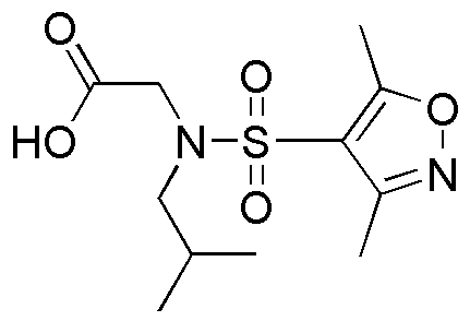 Ácido 2-(N-isobutil-3,5-dimetilisoxazol-4-sulfonamido)acético