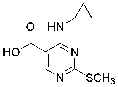 Ácido 4-(ciclopropilamino)-2-(metiltio)pirimidina-5-carboxílico