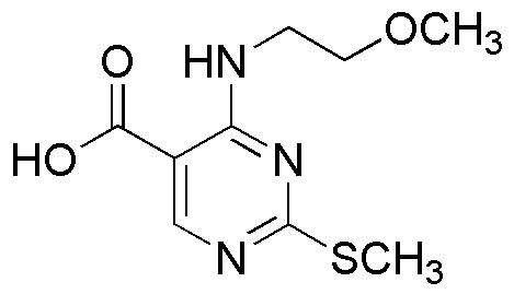 Ácido 4-(2-Metoxietilamino)-2-(Metiltio)pirimidina-5-carboxílico