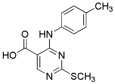 Acide 2-(méthylthio)-4-(p-tolylamino)pyrimidine-5-carboxylique