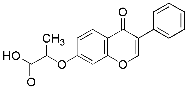 Acide 2-[(4-oxo-3-phényl-4H-chromen-7-yl)oxy]propanoïque