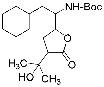 2-ciclohexil-1-[4-(1-hidroxi-1-metiletil)-5-oxotetrahidrofuran-2-il]etilcarbamato de terc-butilo