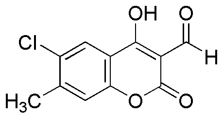 6-Cloro-4-hidroxi-7-metil-2-oxo-2H-cromeno-3-carbaldehído