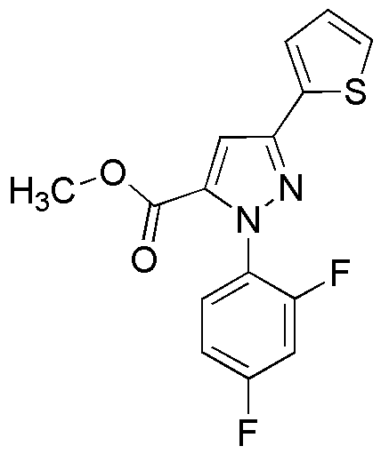 1-(2,4-difluorofenil)-3-(tiofen-2-il)-1H-pirazol-5-carboxilato de metilo