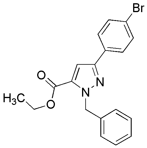 Ethyl 1-benzyl-3-(4-bromophenyl)-1H-pyrazole-5-carboxylate