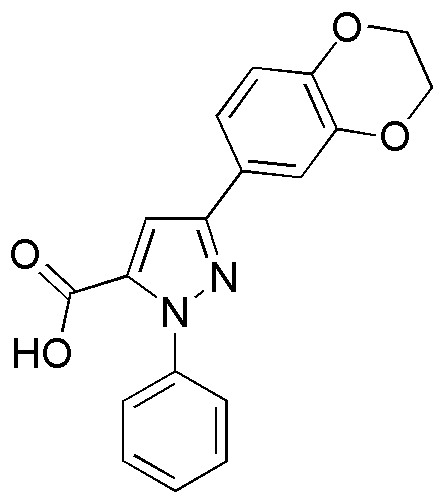 Ácido 3-(2,3-dihidro-1,4-benzodioxin-6-il)-1-fenil-1H-pirazol-5-carboxílico