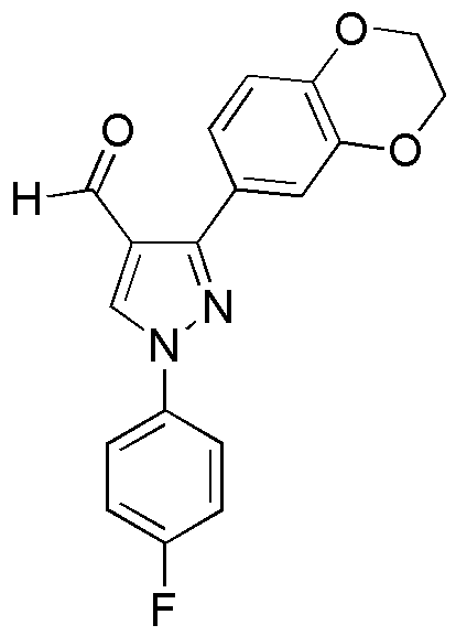 1-(4-fluorophényl)-3-(2,3-dihydrobenzo[b][1,4]dioxin-6-yl)-1H-pyrazole-4-carbaldéhyde