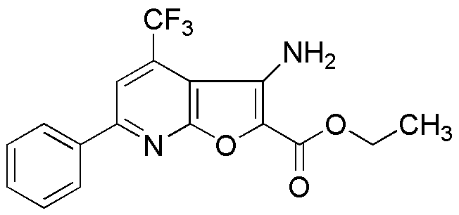 3-Amino-6-fenil-4-(trifluorometil)furo(2,3-bpiridina-2-carboxilato de etilo