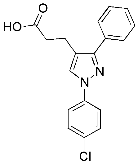 Ácido 1-(4-clorofenil)-3-fenilpirazol-4-propiónico