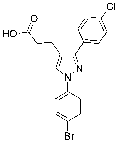 1-(4-Bromophenyl)-3-(4-chlorophenyl)pyrazole-4-propionic acid