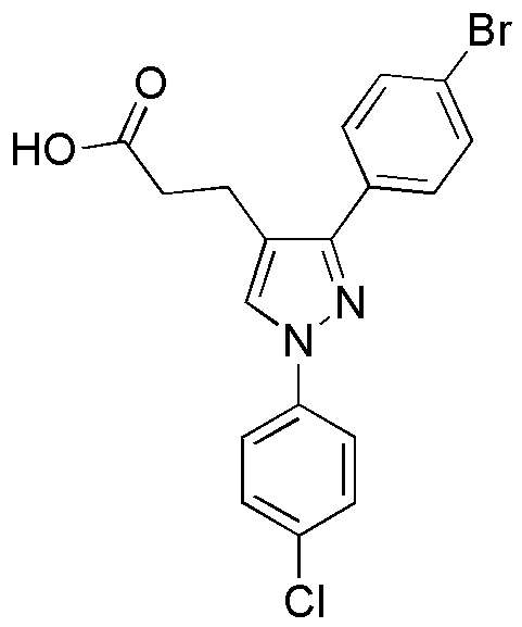 Ácido 3-(4-bromofenil)-1-(4-clorofenil)pirazol-4-propiónico