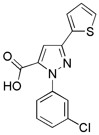 Ácido 1-(3-clorofenil)-3-(tiofen-2-il)-1H-pirazol-5-carboxílico