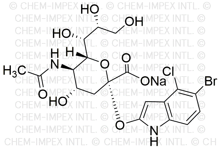 Ácido 5-bromo-4-cloro-3-indoxil-α-DN-acetilneuramínico, sal sódica