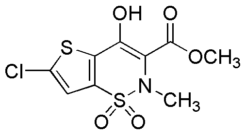 6-Chloro-4-hydroxy-2-methyl-2H-thieno[2,3-e]-1,2-thiazine-3-carboxylic acid methyl ester 1,1-dioxide