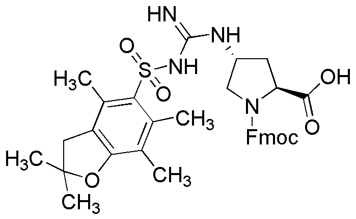 Ácido (2S, 4R)-Fmoc-4-(N'-Pbf-guanidino)-pirrolidina-2-carboxílico