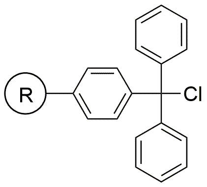 Resina de cloruro de tritilo (1 - 2 mmol/g, malla 200 - 400)