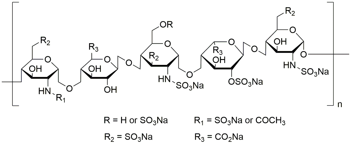 Heparin sodium salt from porcine intestinal mucosa