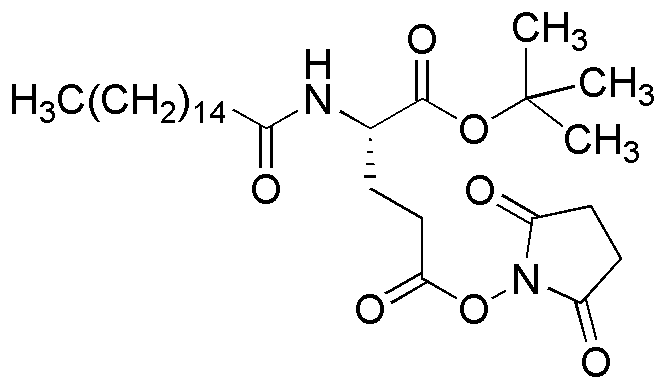 Éster a-terc-butílico del ácido N-palmitoil-L-glutámico, éster g-succinimidílico