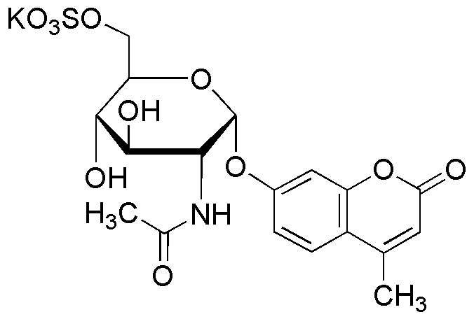 Sel de potassium du 4-méthylumbelliféryl 2-acétamido-2-désoxy-α-D-glucopyranoside-6-sulfate