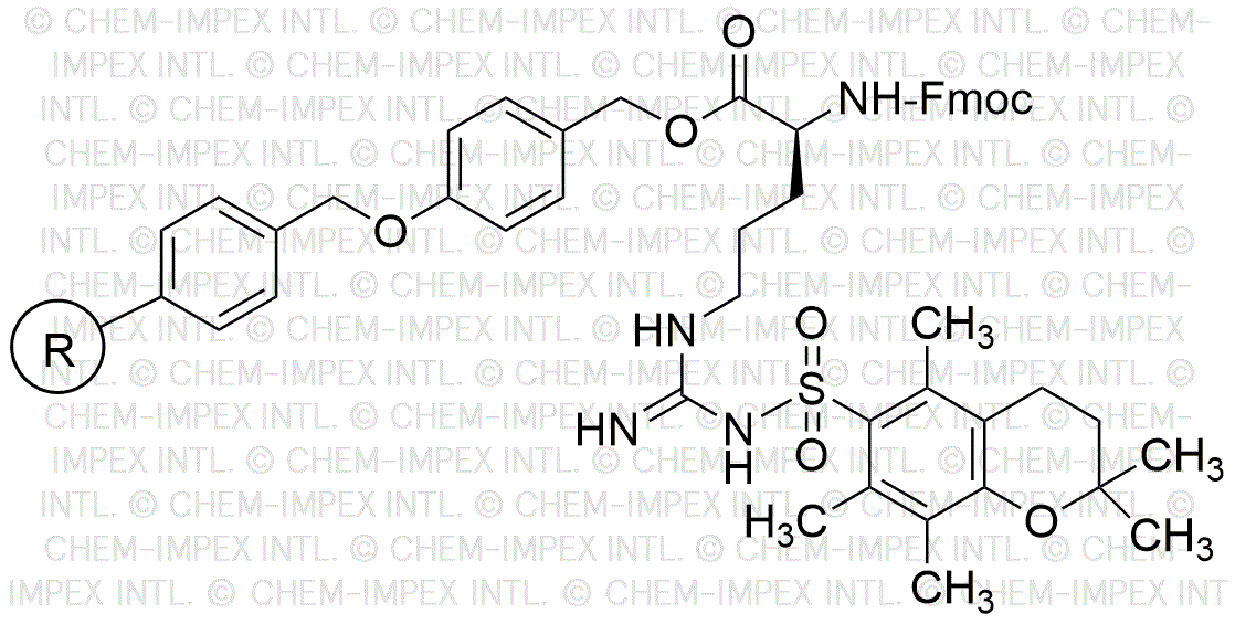 Fmoc-L-Arg(Pmc)-Wang resin (0.3-0.8 meq/g, 100-200 mesh)