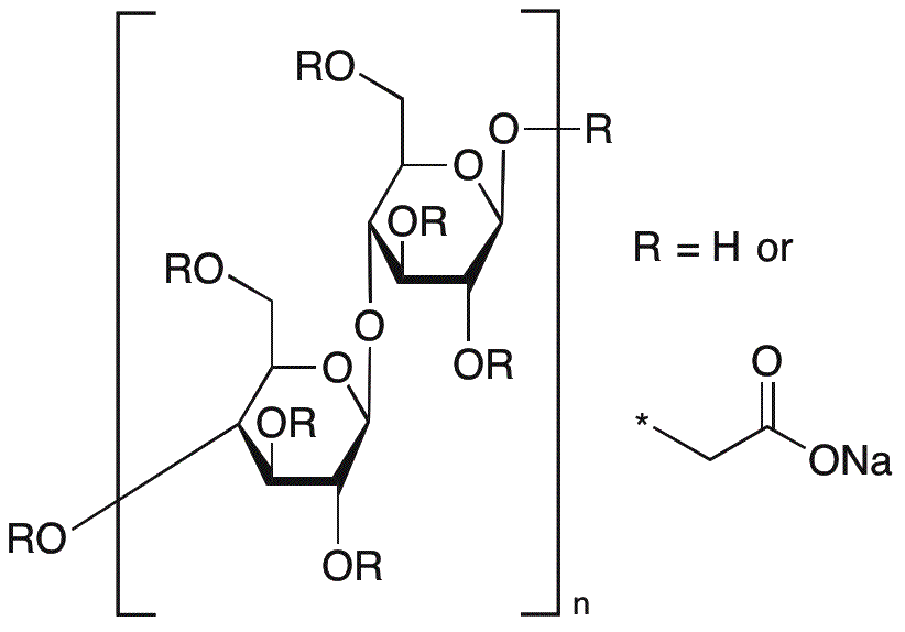 Carboxyméthylcellulose, sel de sodium (viscosité (1 %, 25 °C, Brookfield LVT) : 250 - 500 mPa.s)