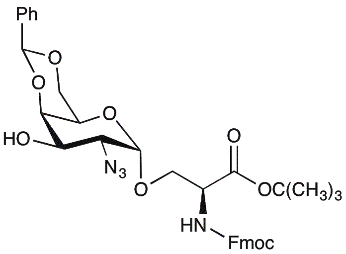 Éster terc-butílico de O-(2-azido-4,6-O-bencilideno-2-desoxi-aD-galactopiranosil)-N-[(9H-fluoren-9-ilmetoxi)carbonil]-L-serina