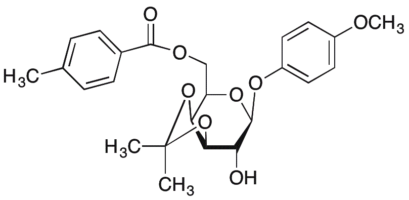 4-Metoxifenil 3,4-O-Isopropilideno-6-O-(4-metilbenzoil)-bD-galactopiranósido