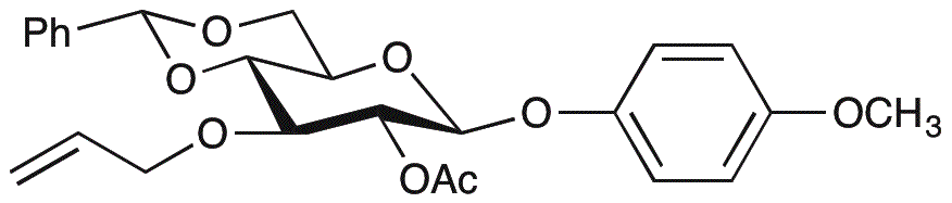 4-Metoxifenil 2-O-acetil-3-O-alil-4,6-O-bencilideno-β-D-glucopiranósido