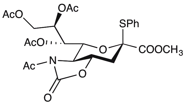 Methyl 5-acetamido-7,8,9-tri-O-acetyl-5-N,4-O-carbonyl-3,5-dideoxy-2-S-phenyl-2-thio-D-glycero-β-D-galacto-2-nonulopyranosylonate