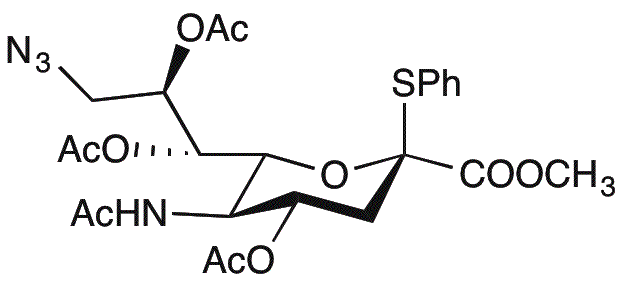 (5-Acetamido-4,7,8-tri-O-acetil-9-azido-3,5,9-tridesoxi-2-tio-D-glicero-bD-galacto-2-nonulopiranosido)onato de metilo