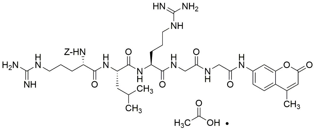 Sel d'acétate de Z-Arg-Leu-Arg-Gly-Gly-AMC