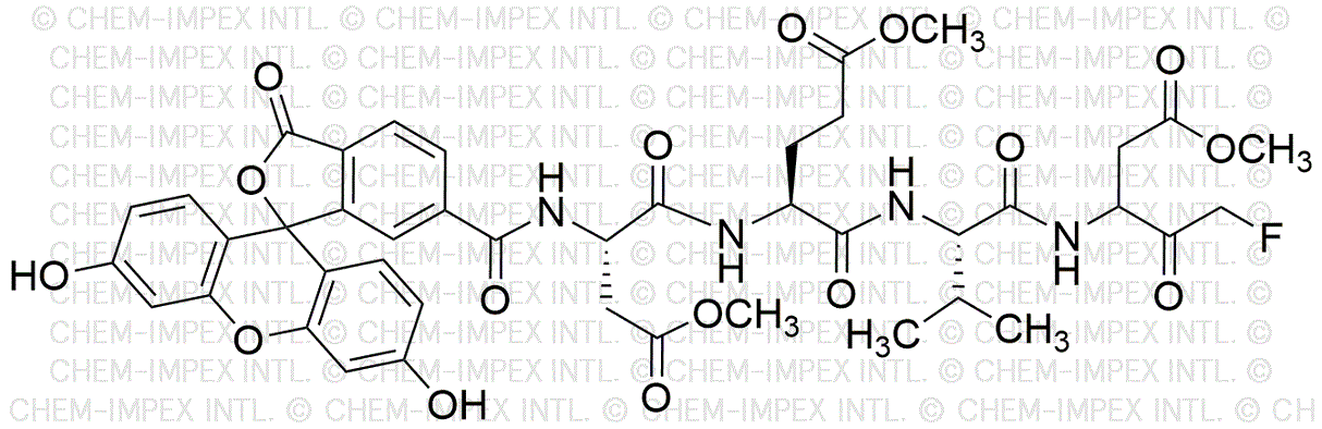 Fluorescéine-6-carbonyl-Asp(OMe)-Glu(OMe)-Val-DL-Asp(OMe)-fluorométhylcétone