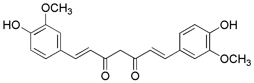 Curcumina, ≥ 95 % (contenido de curcuminoides), ≥ 70 % (curcumina), 16 %-20 % (metoxicurcumina), 2 %-6 % (bisdemetoxicurcumina) de rizoma de cúrcuma