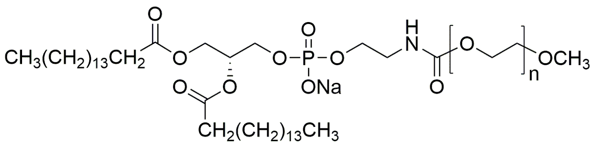 N-(Carbonil-metoxipolietilenglicol 5000)1,2-dipalmitoil-sn-glicero-3-fosfoetanolamina, sal sódica