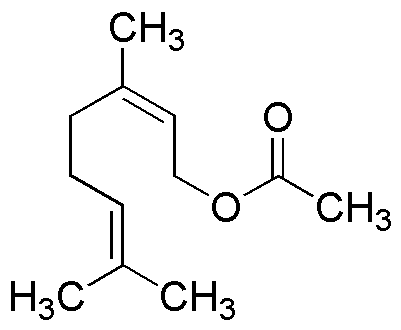 Acétate de néryle (acétate de géranyle 2-7 %, géraniol 0-0,1 %, acétate de néryle 90-98 %)