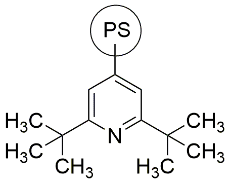 2,6-Di-tert-butylpyridine, lié à un polymère, 200-400 mesh, degré de marquage : ~1,8 mmol/g de charge, 1 % réticulé avec du divinylbenzène