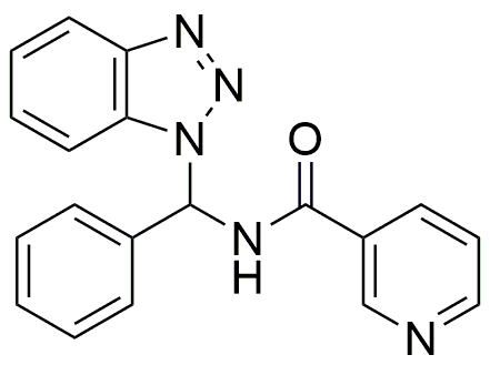 N-(1H-benzotriazol-1-ylphénylméthyl)-3-pyridinecarboxamide