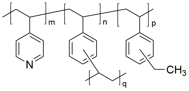 Poly(4-vinylpyridine-co-éthylvinylbenzène), réticulé, 25 % réticulé avec du divinylbenzène