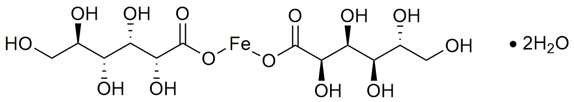 Gluconate ferreux dihydraté, ultra pur, USP, FCC, granulaire, faible teneur en métaux lourds (As : &lt;= 1 ppm, Cd : &lt;= 1 ppm, Pb : &lt;= 1 ppm et Hg : &lt;= 0,1 ppm)